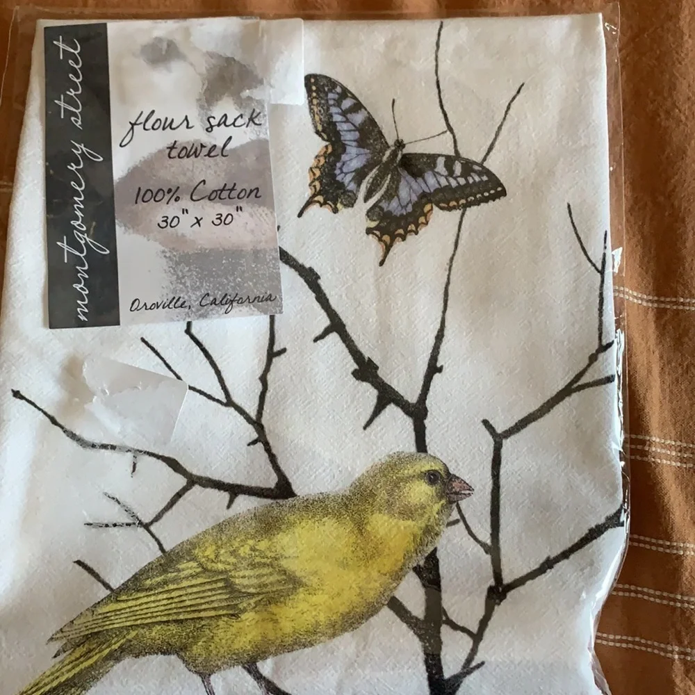 MONTGOMERY STREET FLOUR SACK TOWEL: BIRD WITH NEST